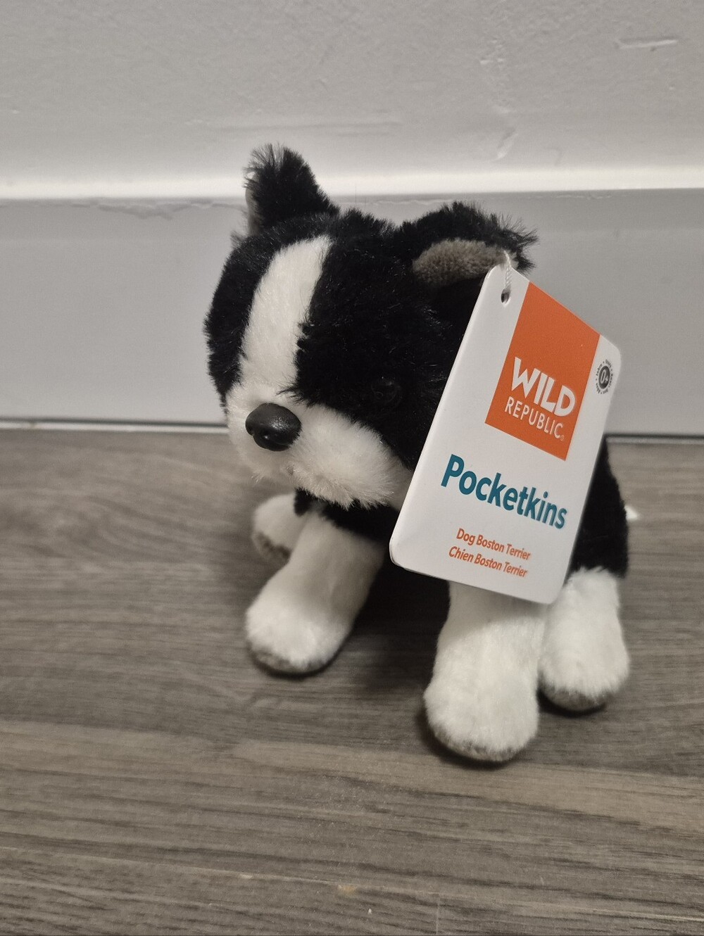 *5/$25* Wild Republic Pocketkins Dog Boston Terrier New
